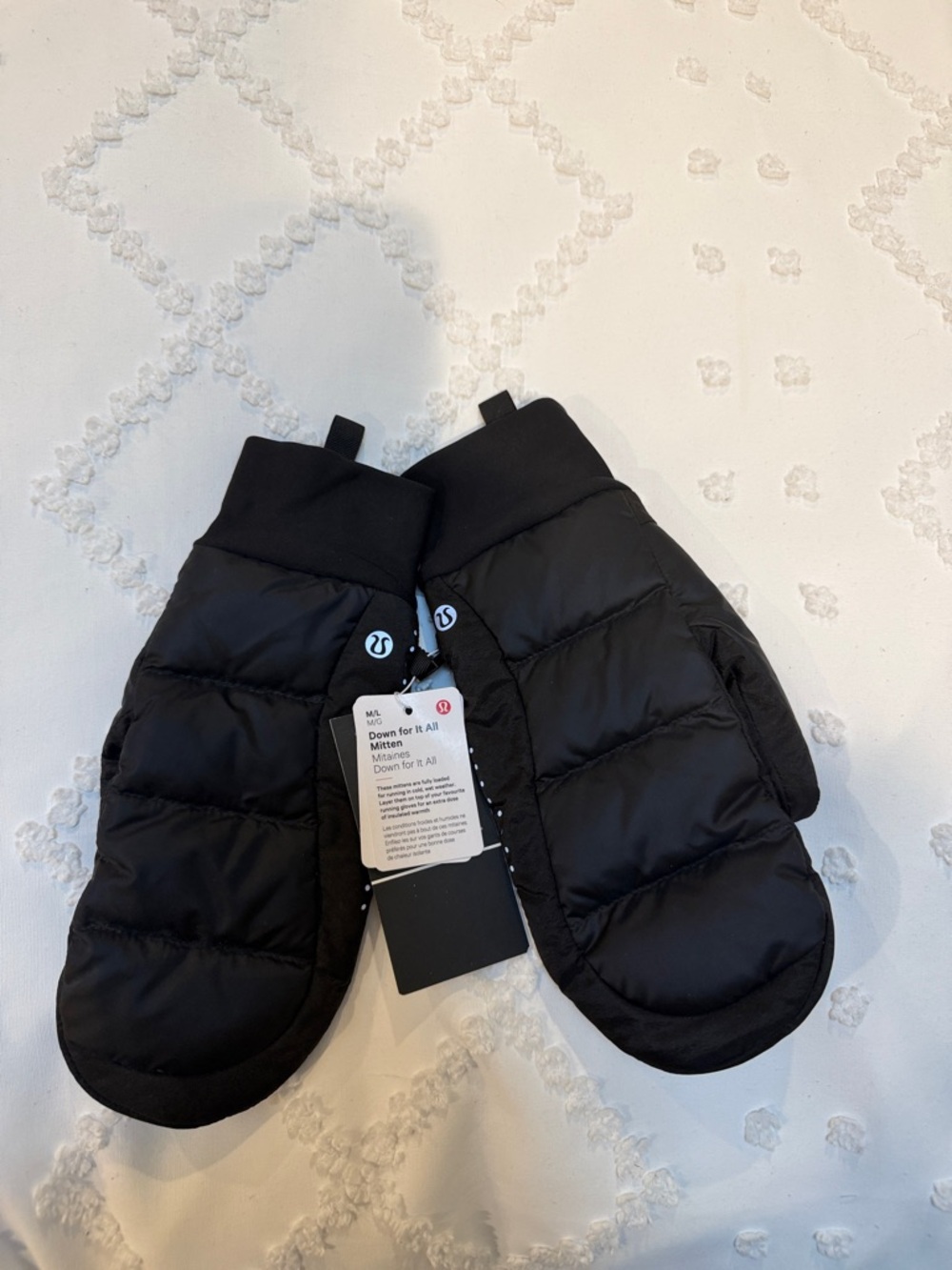 lululemon athletica Kids' Black Puffer Mittens